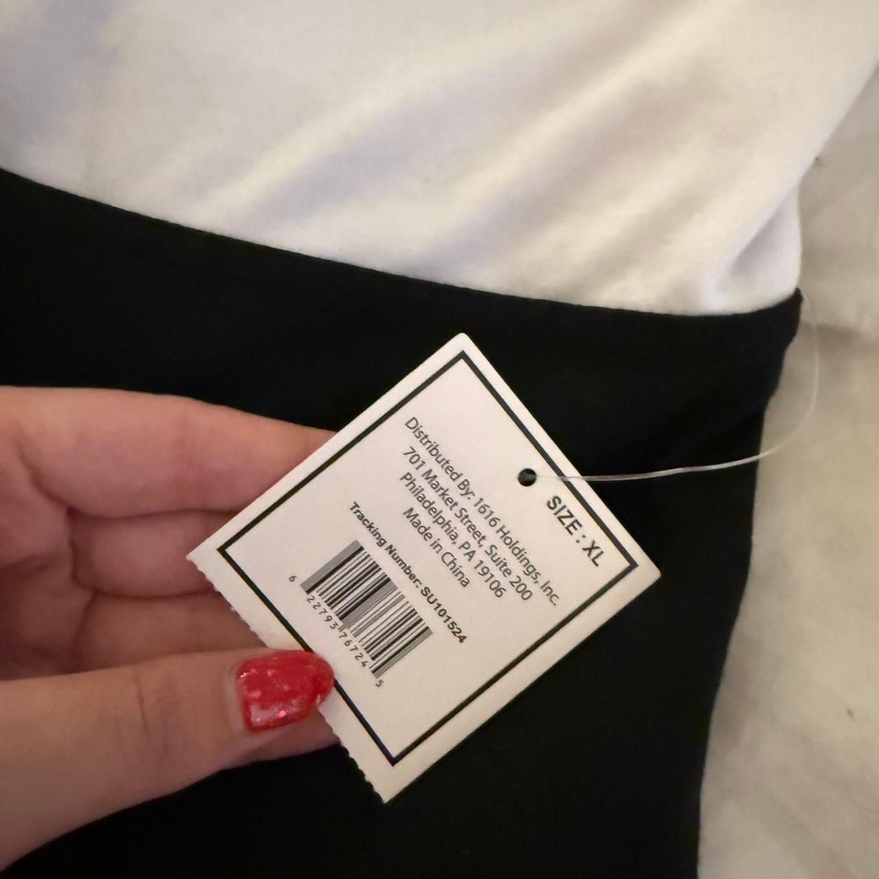White Fold-Over Waist Flare Leggings 8