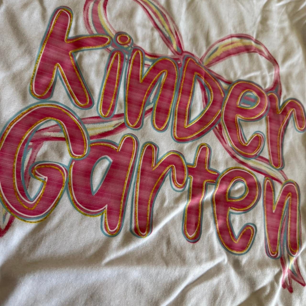 Unbranded Coquette Pink Bow Kindergarten Graphic T-Shirt 3