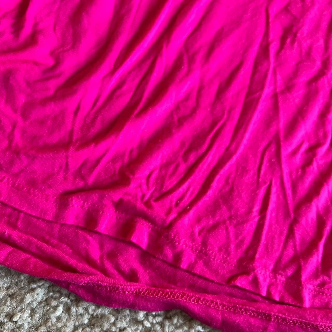 Pink Rose Sweet Tea's Hot Pink V-Neck Long Sleeve Tee 7
