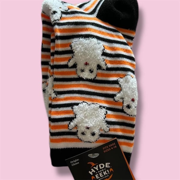Hyde & EEK! Boutique Striped Ghost Crew Socks