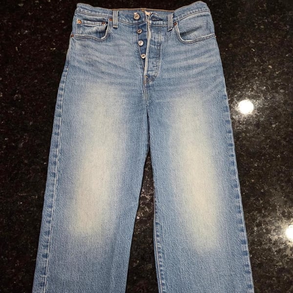 Levi's 501 Original Big E Premium Leather Patch Jeans