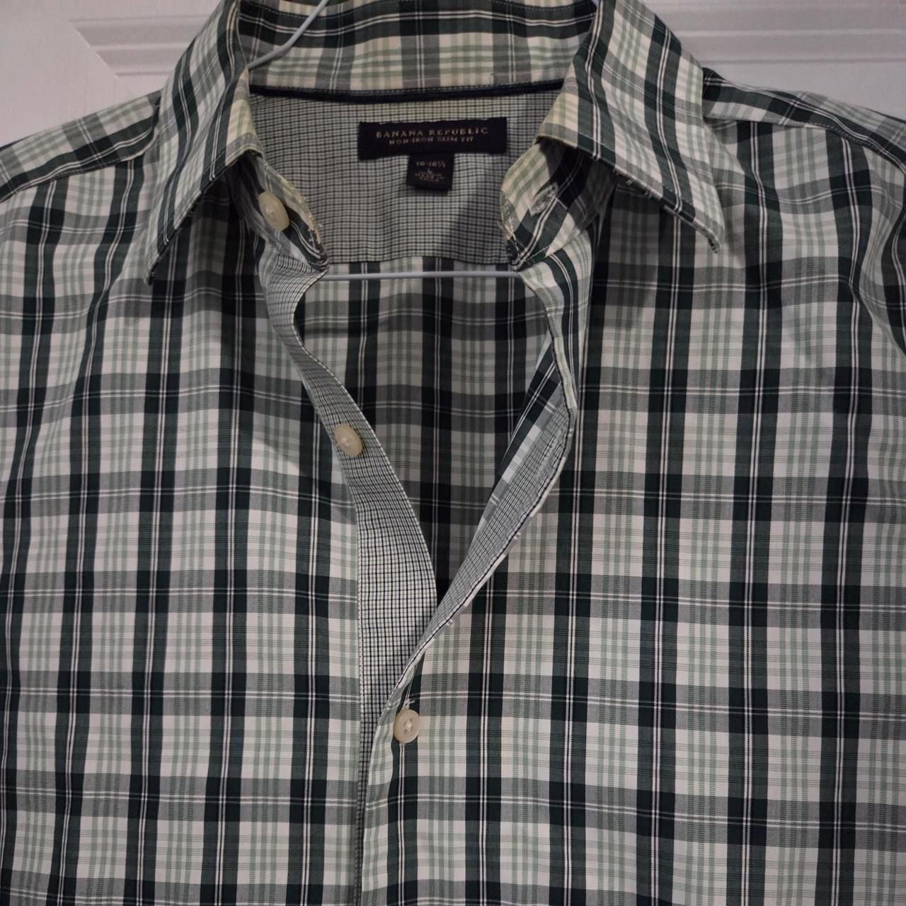 Banana Republic Non-Iron Slim Fit Plaid Shirt 3