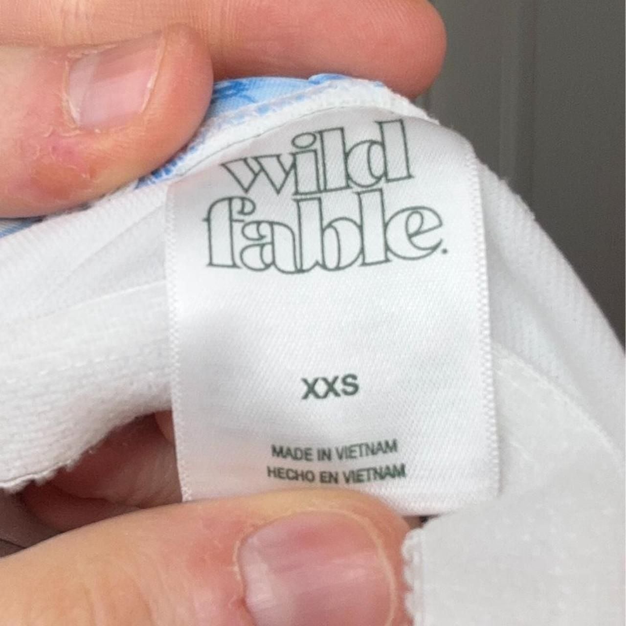 Wild Fable Blue Floral Ruched Side Tie One Piece Swimsuit 5