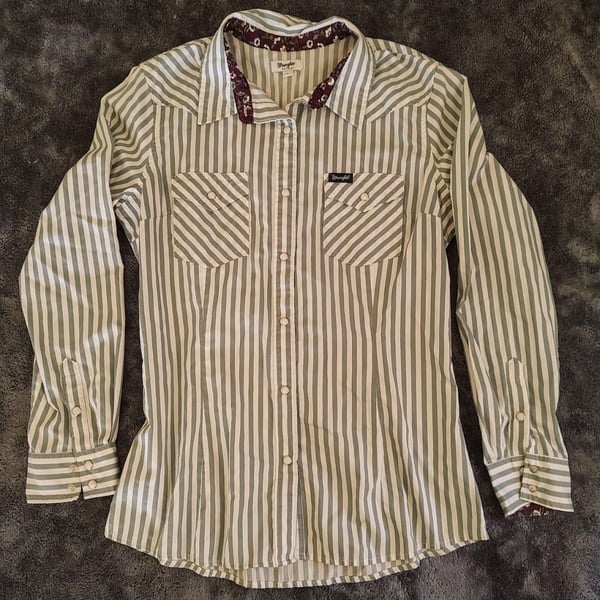 Wrangler Retro Western Striped Pearl Snap Shirt