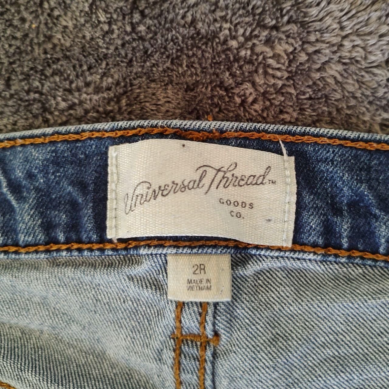 Universal Thread Highest Straight Ankle Distressed Light Wash Jeans 3