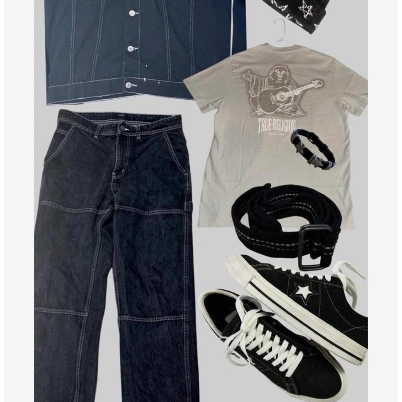 Cotton On Black Denim White Stitch Bundle Set 7