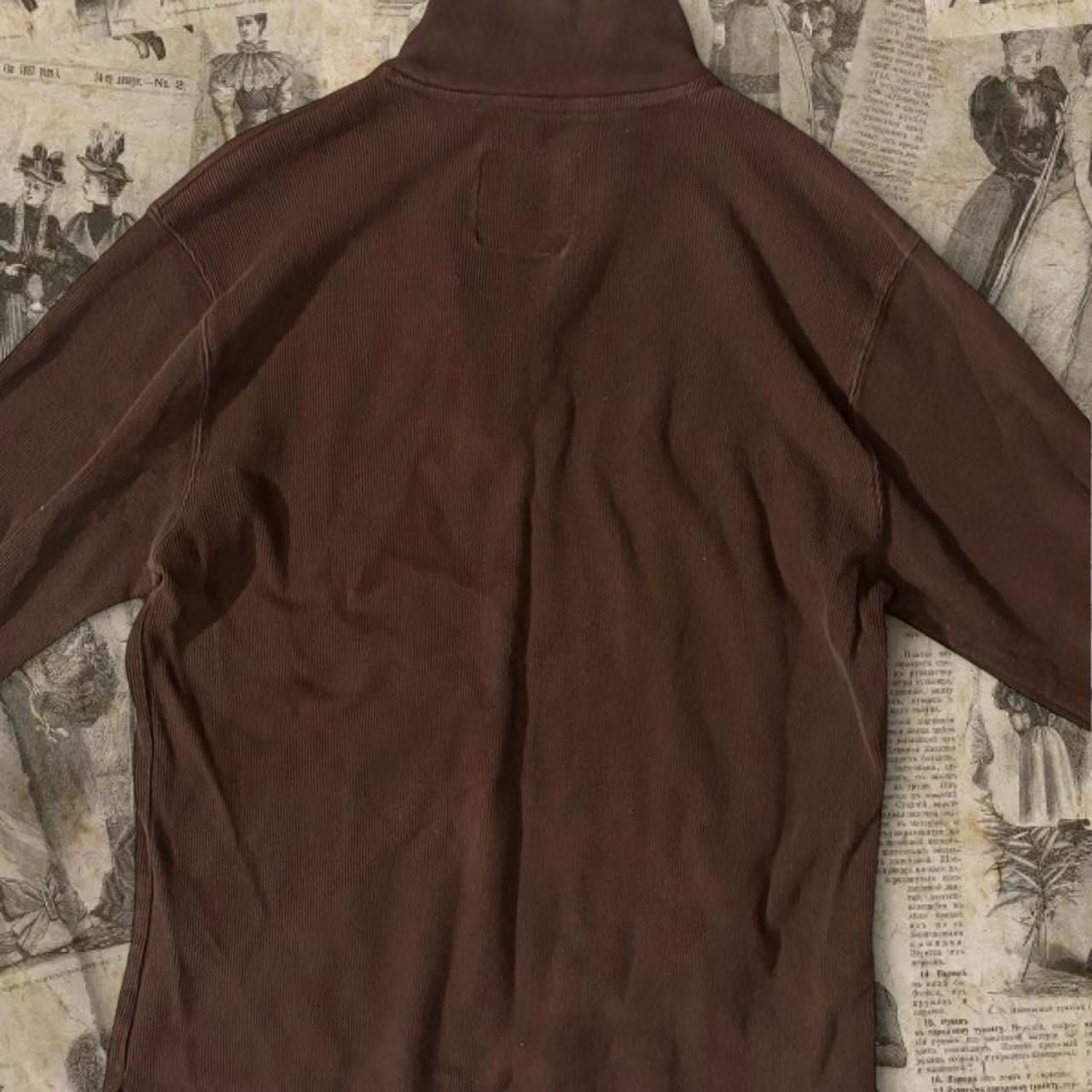 Aeropostale Vintage 2000s 1/4 Zip Brown Pullover Sweater 3