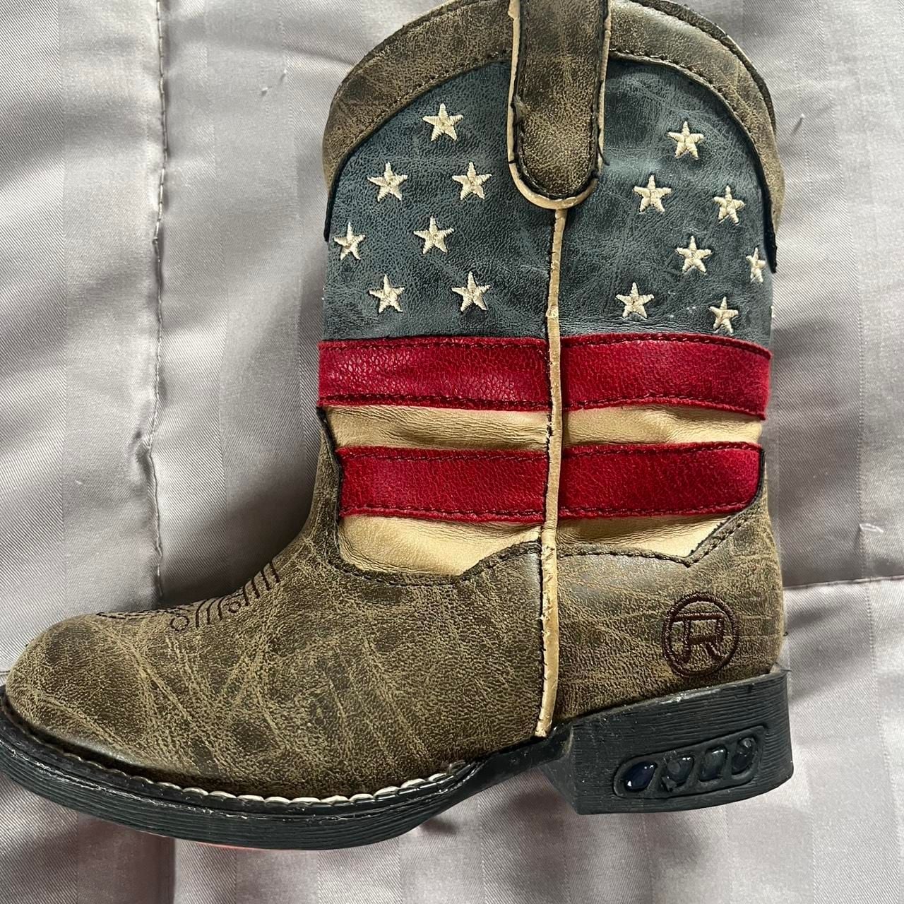 Roper American Flag Toddler Western Boots 7