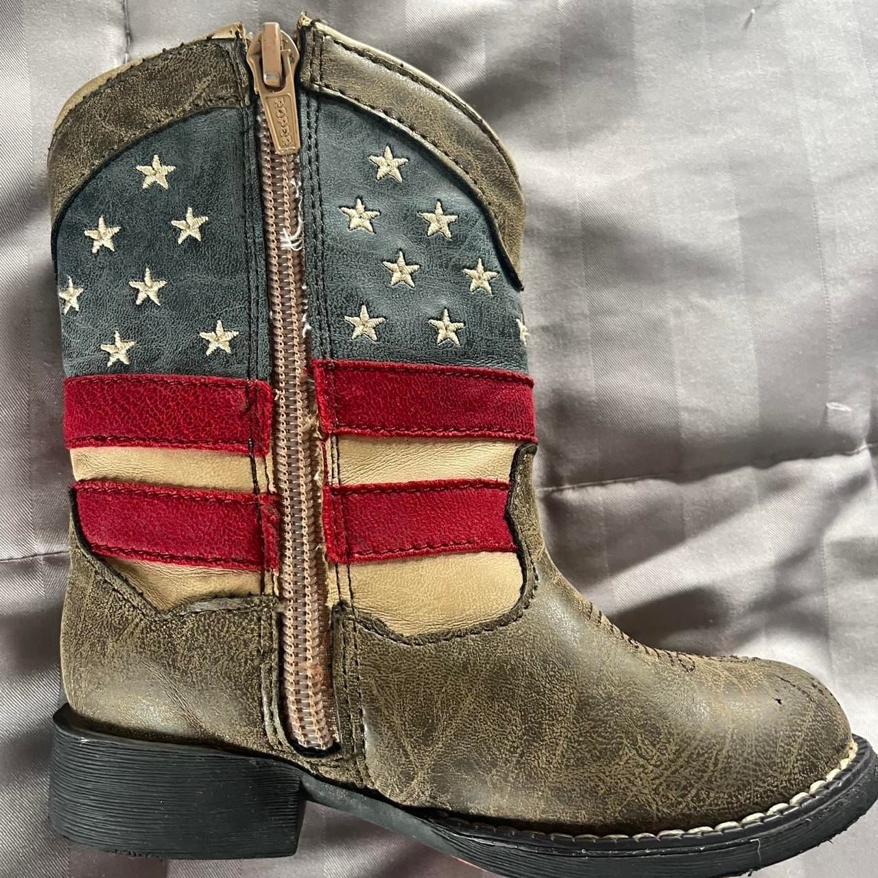 Roper American Flag Toddler Western Boots 8