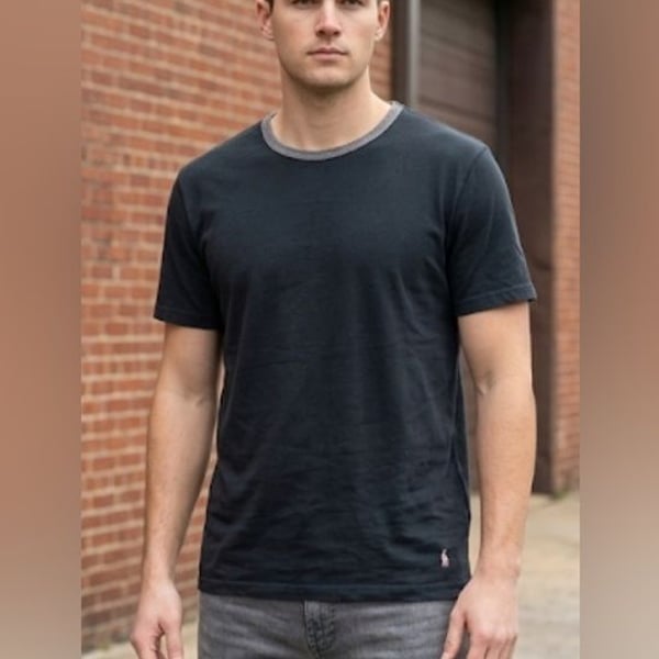 Sleepwear Navy and Gray Tee Shirt - XL Polo by Ralph Lauren