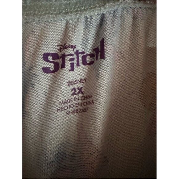 Disney Light Blue Stitch Print Kids Pajama Bottoms 2