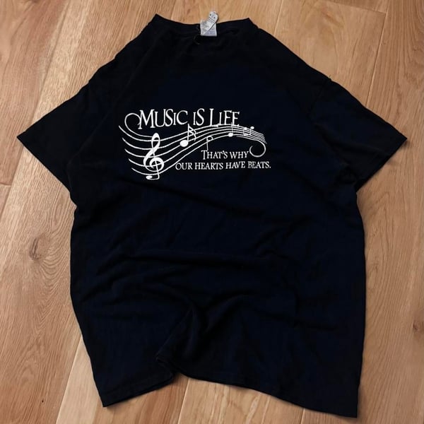 Gildan Music Is Life Graphic T-Shirt