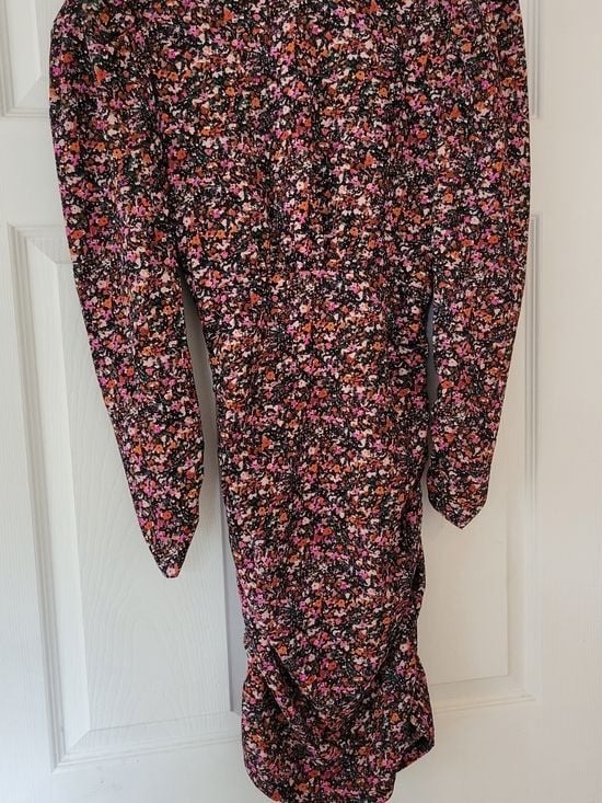 saltwater LUXE GERI DRESS Multicolor Floral V-Neck Long-Sleeve Mini Dress 3