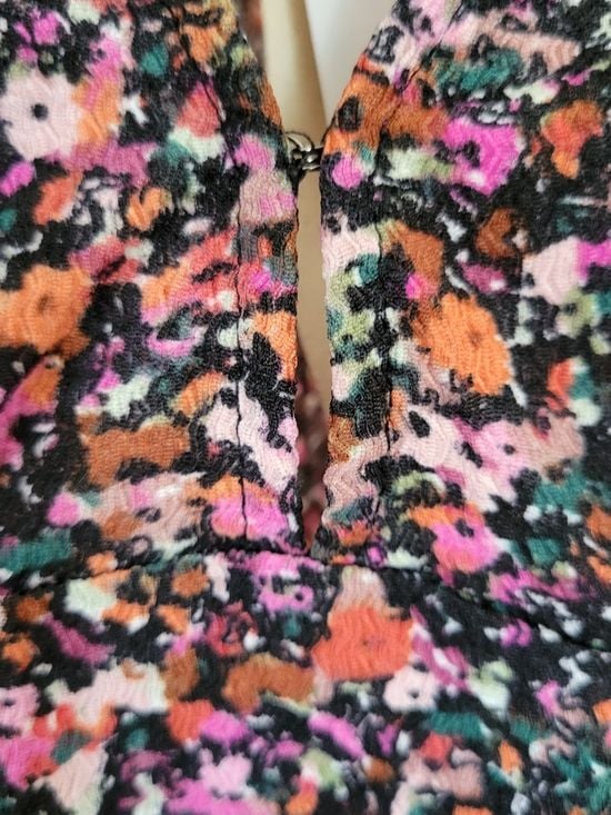 saltwater LUXE GERI DRESS Multicolor Floral V-Neck Long-Sleeve Mini Dress 5