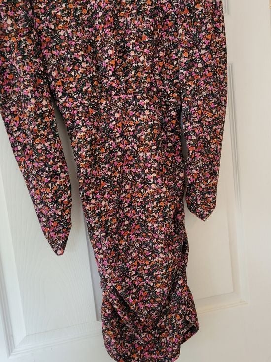 saltwater LUXE GERI DRESS Multicolor Floral V-Neck Long-Sleeve Mini Dress 6