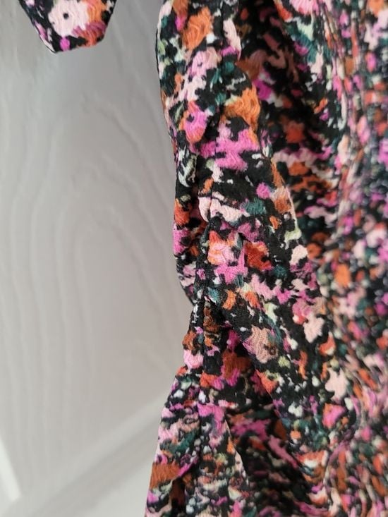 saltwater LUXE GERI DRESS Multicolor Floral V-Neck Long-Sleeve Mini Dress 7