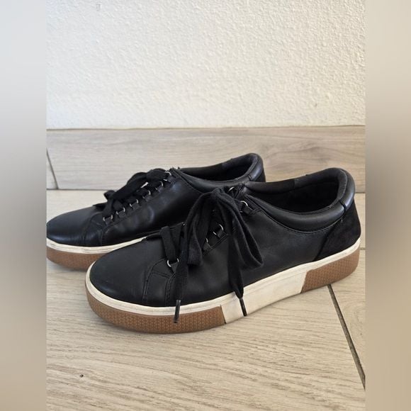 Caslan Andes Black Leather Sneakers | Women’s Size 7.5 M 2