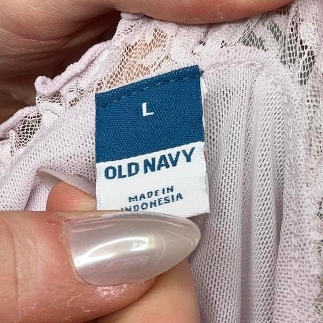 Old Navy Pastel Lilac Floral Lace Ruffle Cami 8
