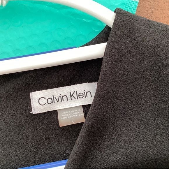 Calvin Klein Black Sleeveless Jumpsuit - Size 8 5