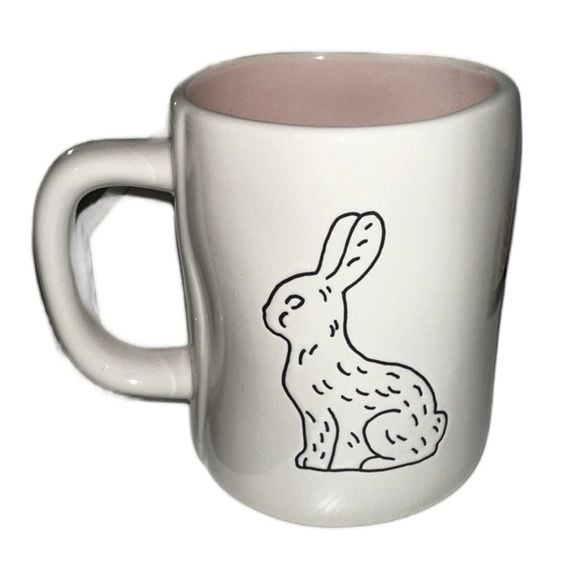 Rae Dunn Hip Hop White Double Sided Mug with Pink Interior 2