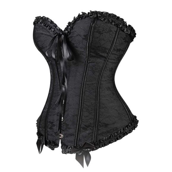 New Gorgeous Black on Black Corset Small 3
