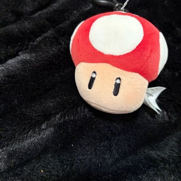 Red Mushroom Plush Keychain for Kids - Branded Character Accessory