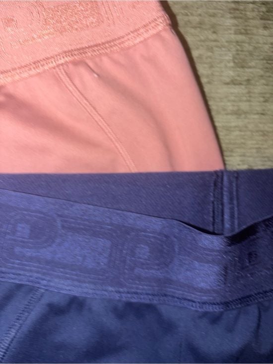 PINK Victoria's Secret Coral Pink & Navy Athletic Shorts Duo 2