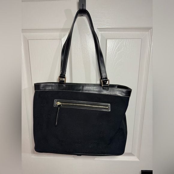 Dooney & Bourke Black Signature East/West Canvas Shoulder Bag 4