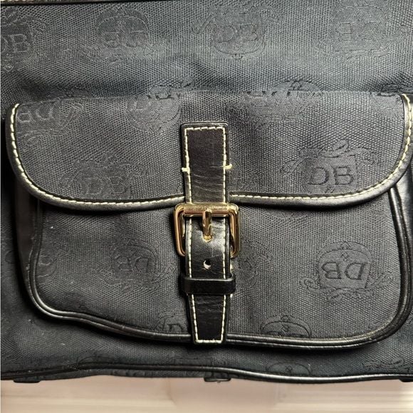 Dooney & Bourke Black Signature East/West Canvas Shoulder Bag 5