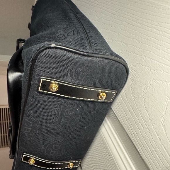 Dooney & Bourke Black Signature East/West Canvas Shoulder Bag 6