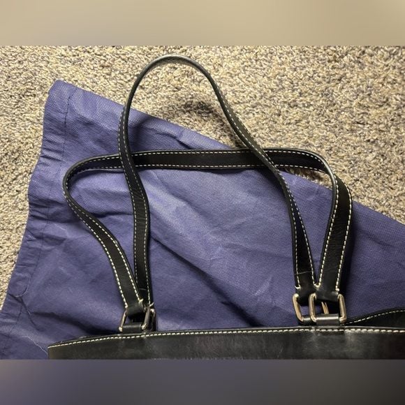 Dooney & Bourke Black Signature East/West Canvas Shoulder Bag 8