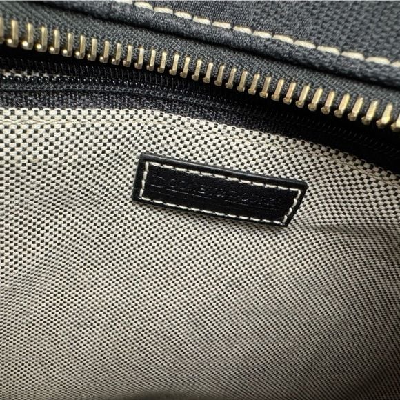 Dooney & Bourke Black Signature East/West Canvas Shoulder Bag 13