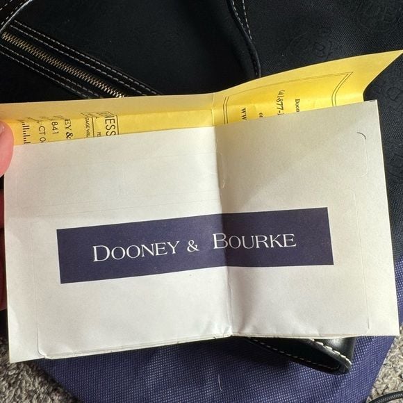 Dooney & Bourke Black Signature East/West Canvas Shoulder Bag 15