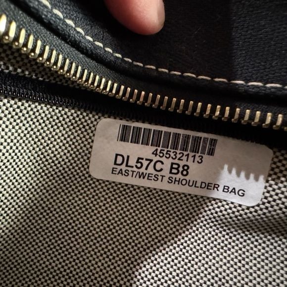 Dooney & Bourke Black Signature East/West Canvas Shoulder Bag 16