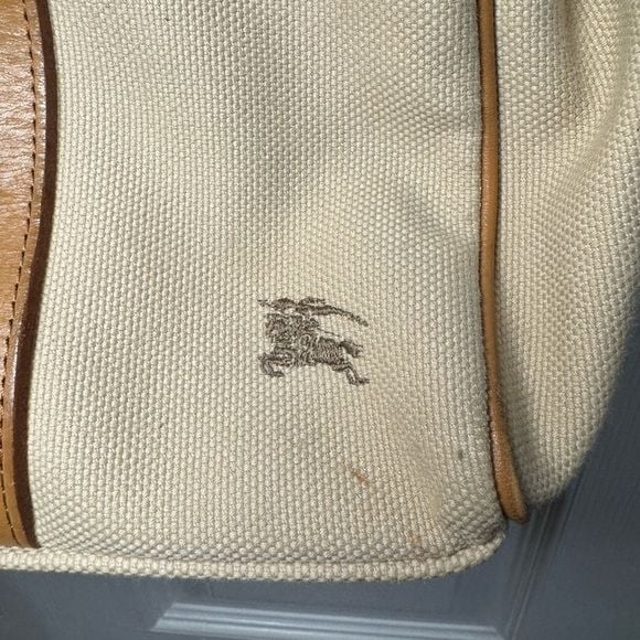 Burberry Authenticated Blue Label Canvas Tote Bag 4
