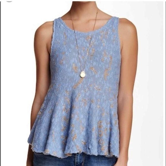 Free People Side by Side Peplum Sweater Tank 2