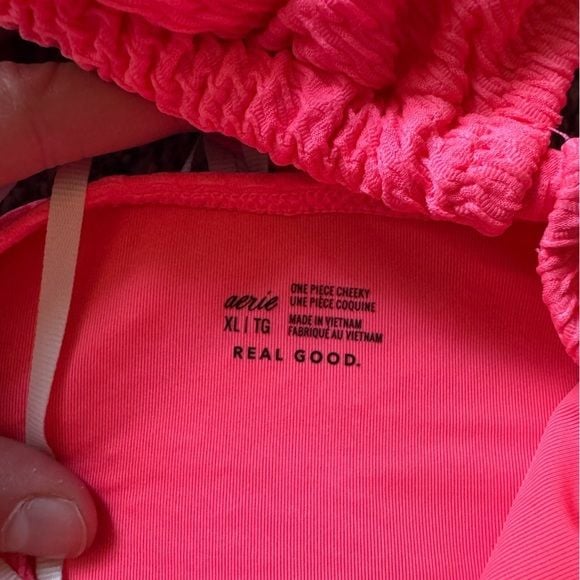 Aerie NWT Hot Pink Cutout One Piece Swimsuit 8