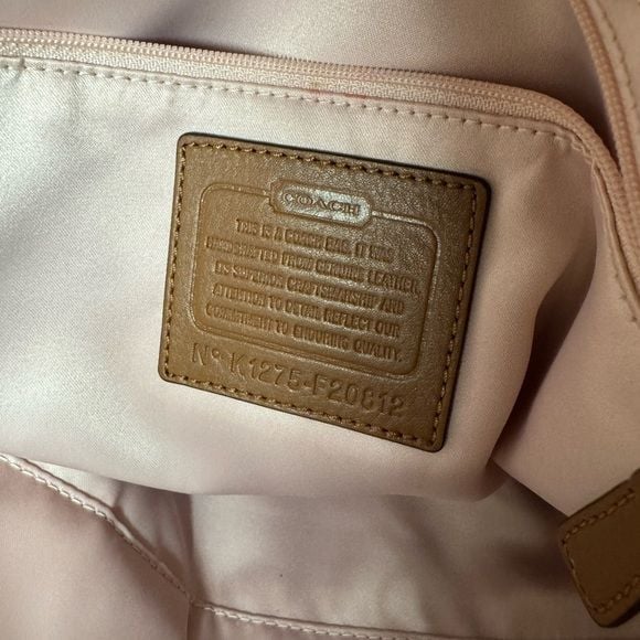 Coach Alexandria Chain Brown & Camel Leather Tote Bag 9
