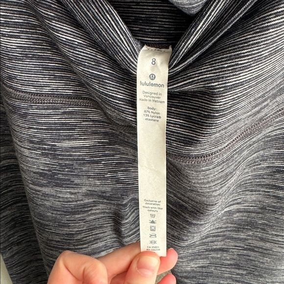 lululemon marled gray leggings 4