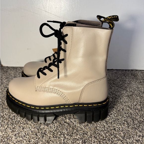 Dr. Martens Women's Audrick 8-Eye Nappa Lux Platform Ankle Boots 9