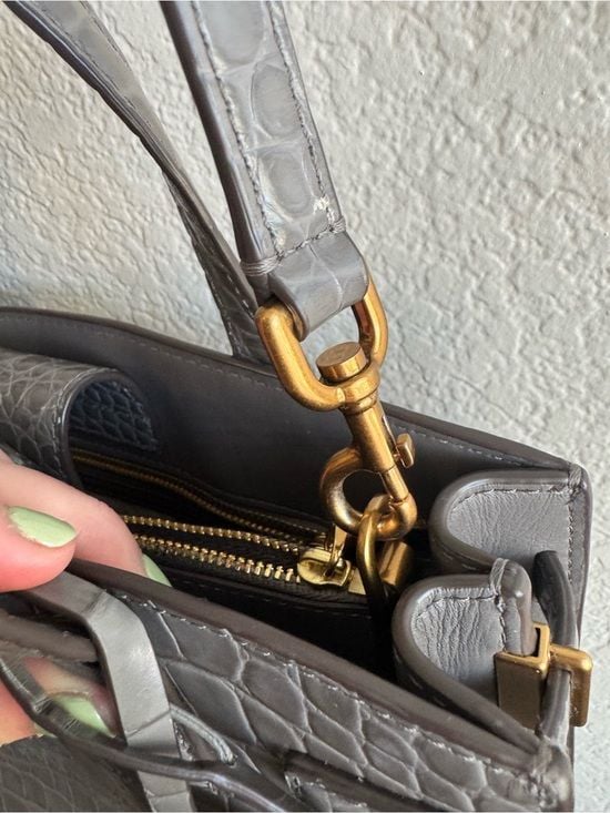 Tory Burch Walker Small Croc Embossed Satchel 12