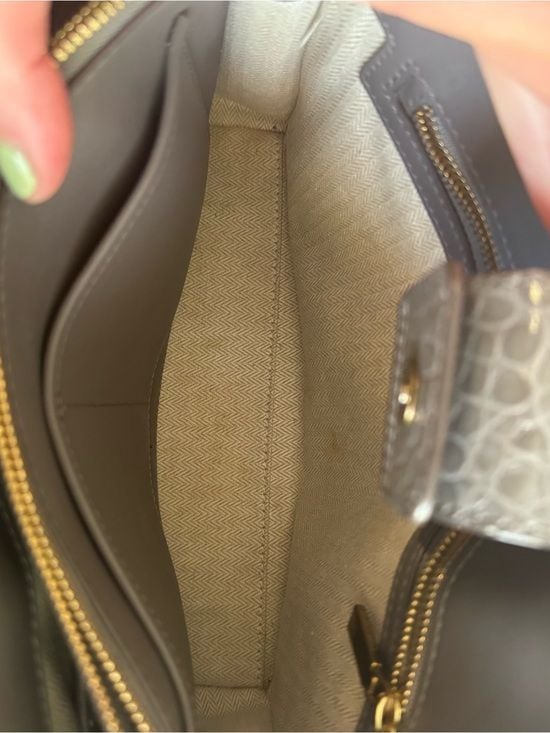 Tory Burch Walker Small Croc Embossed Satchel 13