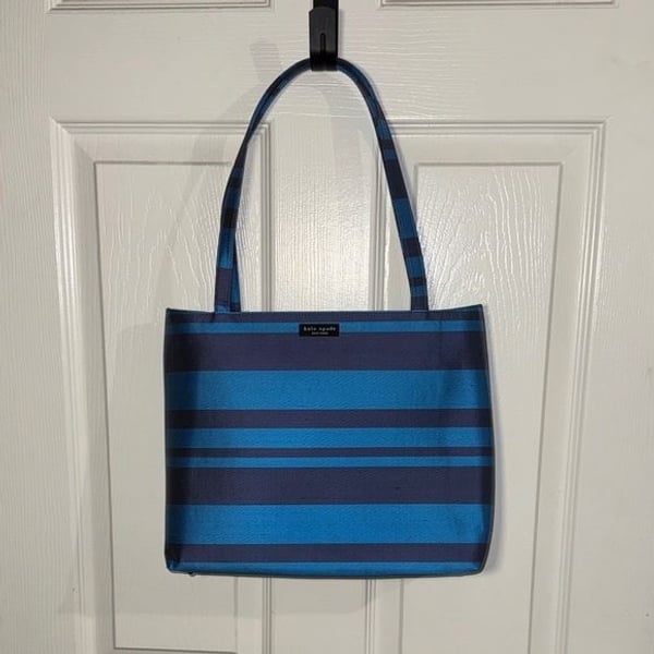 Kate Spade Raw Silk Vintage Striped Tote