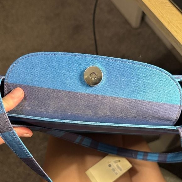 Kate Spade Raw Silk Vintage Striped Tote 10