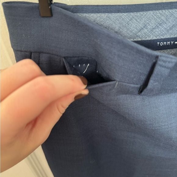 Tommy Hilfiger Modern Fit Wool Blend Navy Pants 4
