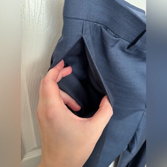 Tommy Hilfiger Modern Fit Wool Blend Navy Pants 5