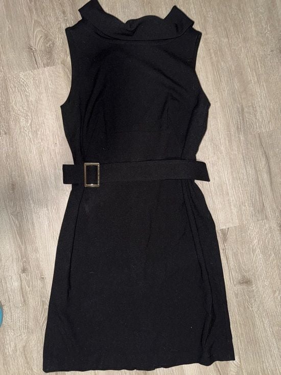 Adrienne Vittadini Black Sleeveless Midi Sheath Dress 3