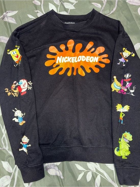 Nickelodeon black 90’s cartoon sweater 1