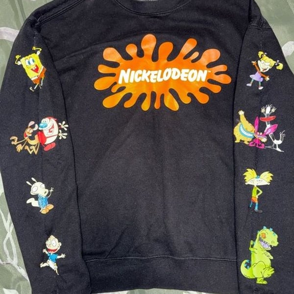Nickelodeon black 90’s cartoon sweater