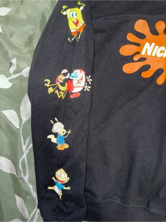 Nickelodeon black 90’s cartoon sweater 4